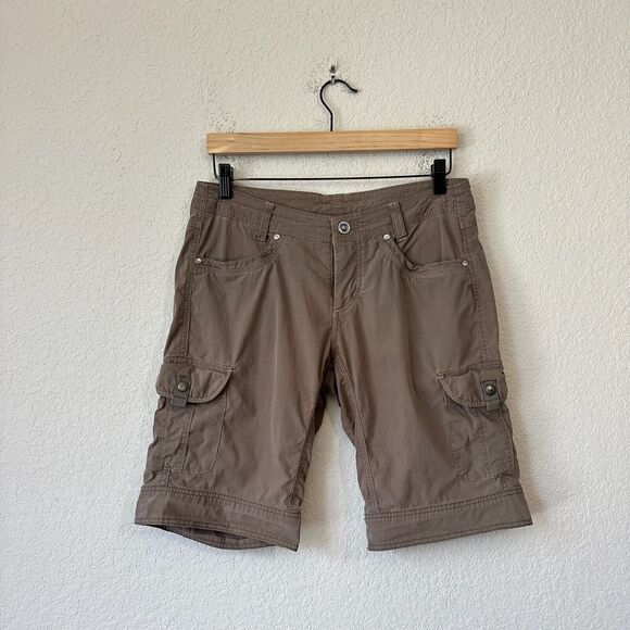 KUHL Womens Cargo Outdoor Shorts Utility Stretch in Brown - Picture 3 of 11